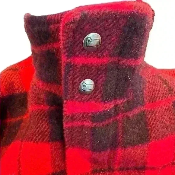 WOOLRICH 🐑 Vintage Plaid Bomber Jacket ❤️🖤❤️🖤 - Picture 9 of 15